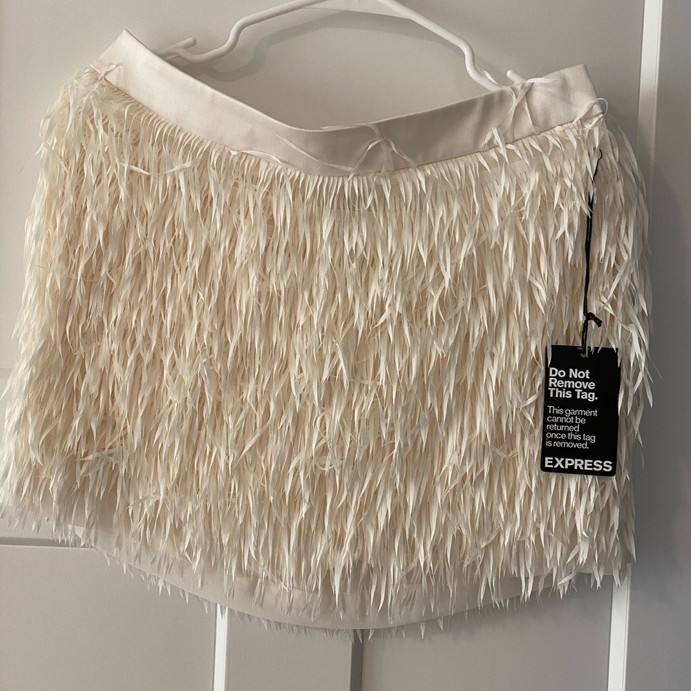 White mini skirt